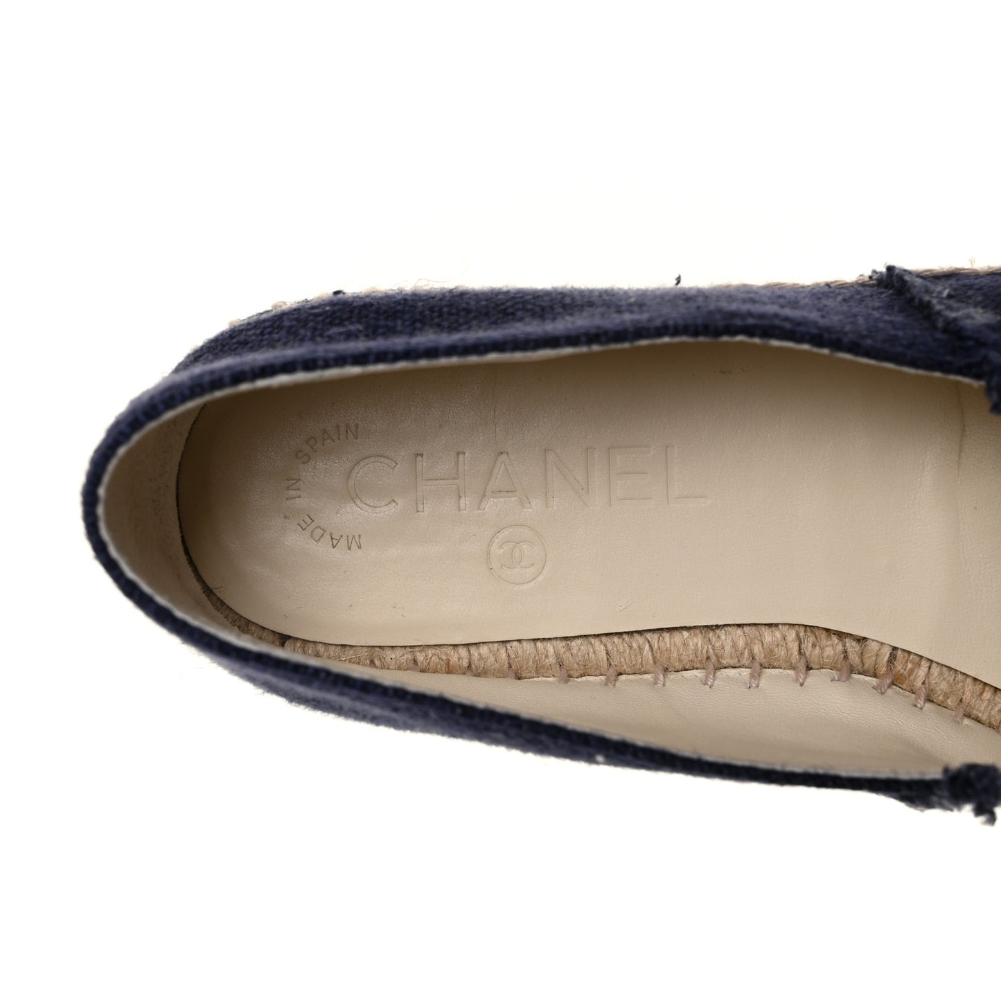 Denim Toile CC Espadrilles 38 Navy Black