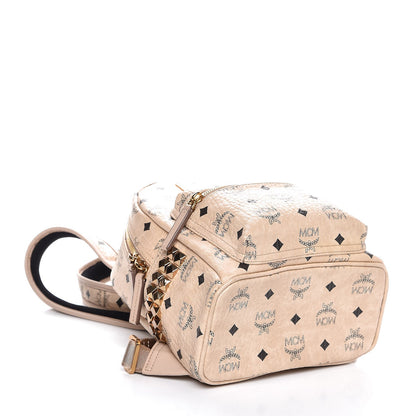 MCM Visetos Side Stud Mini Stark Backpack Beige 4 of 9