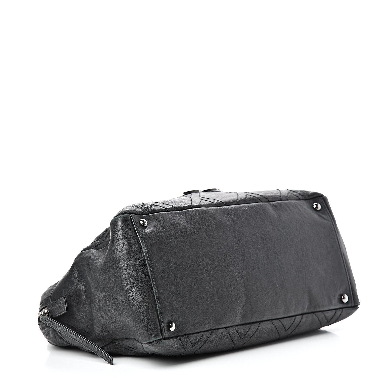 Chanel Calfskin Large Diamond Stitch Tote Black 3 of 14