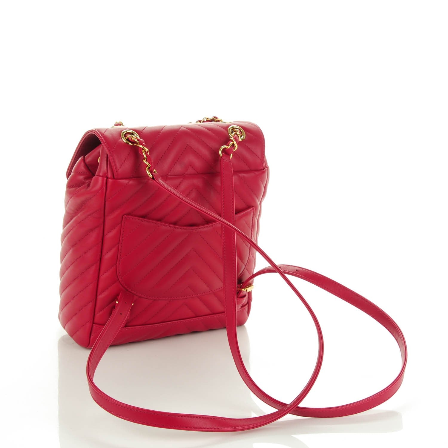 Chanel Calfskin Chevron Quilted Small Urban Spirit Backpack Dark Pink 3 of 7