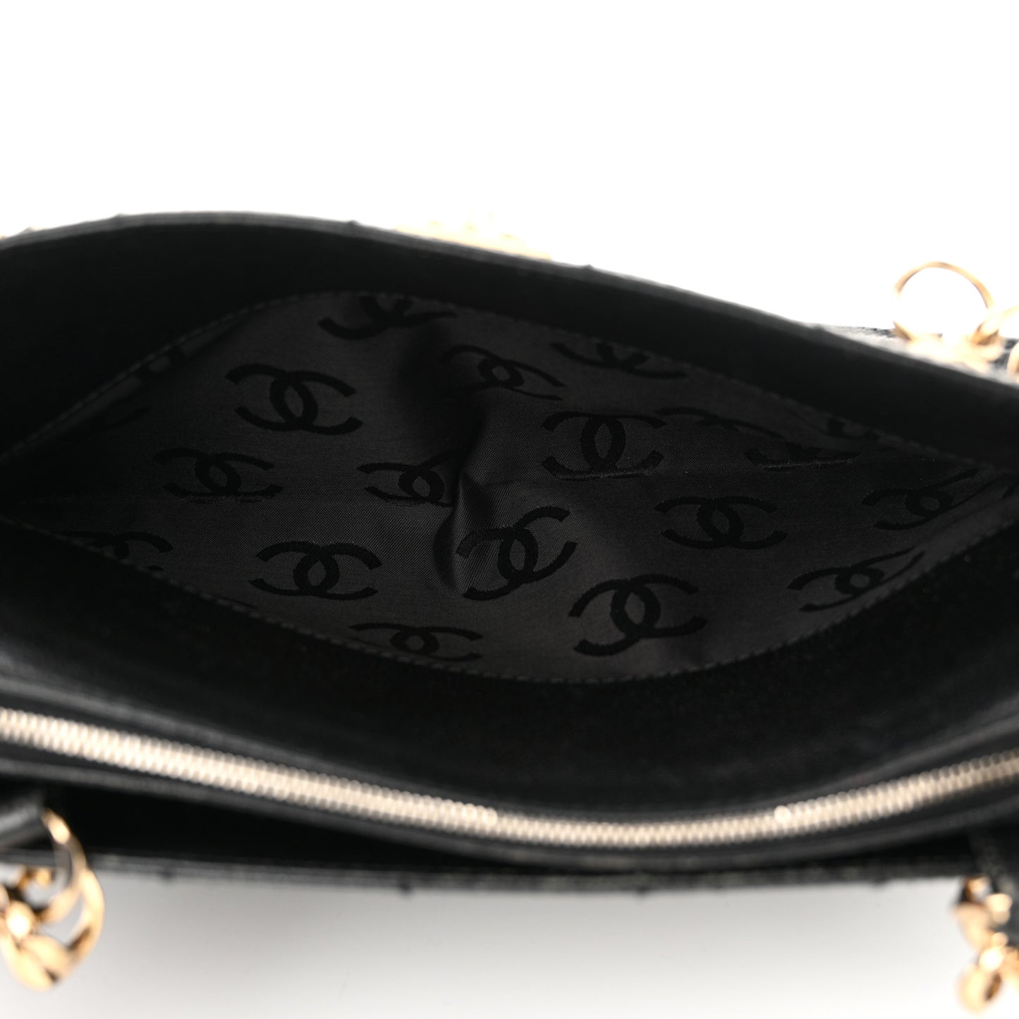 Caviar Stitched Chocolate Bar Shopping Black