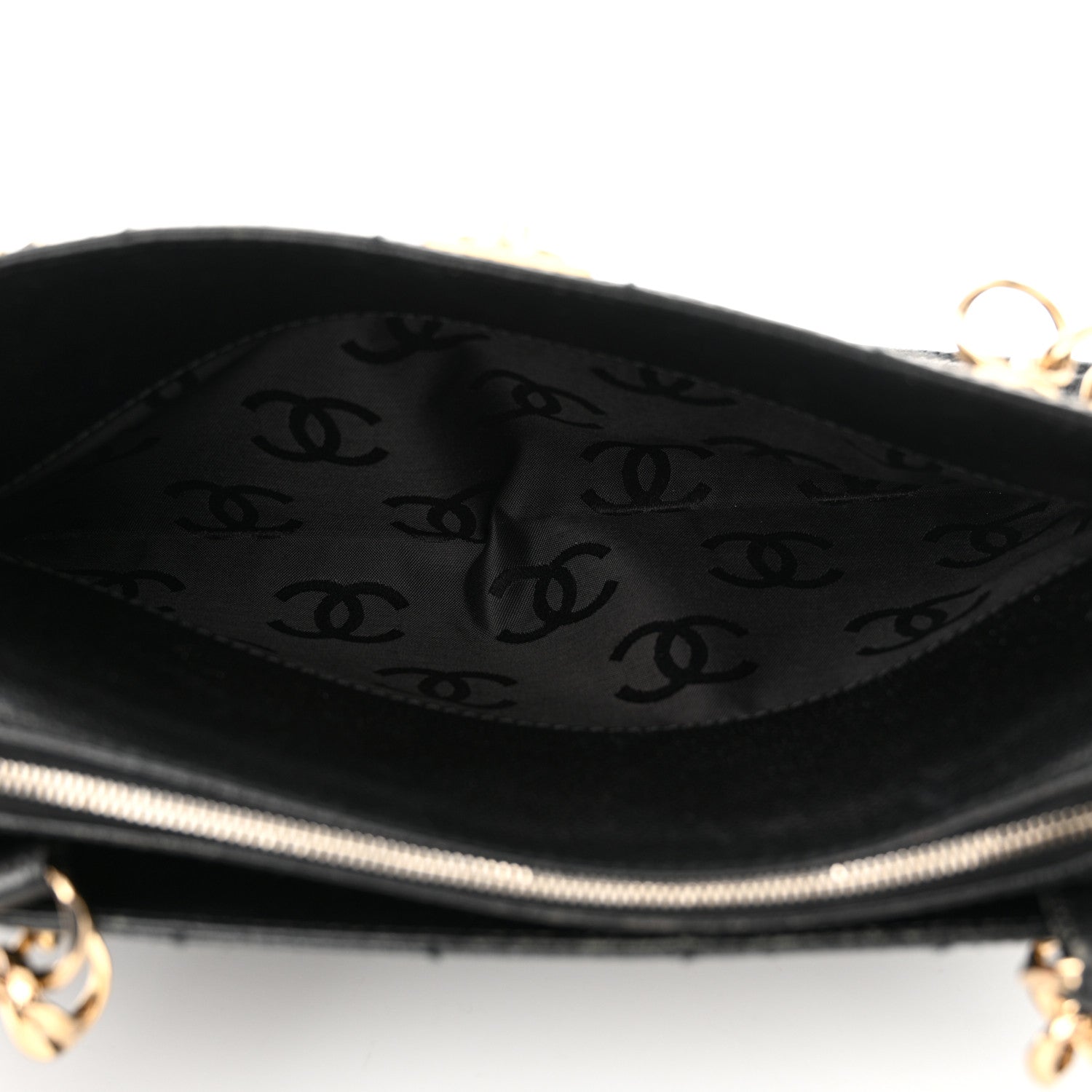 Chanel Caviar Stitched Chocolate Bar Shopping Black 5 of 21