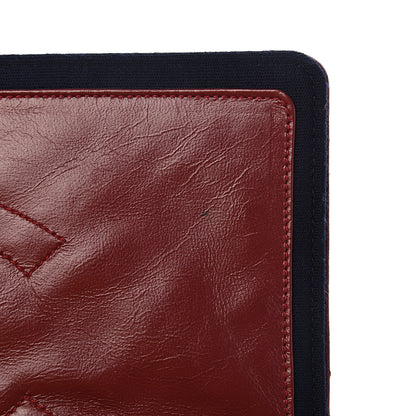 Chanel Jersey Lambskin Quilted Single Flap Dark Red Blue 9 of 18
