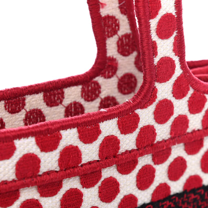 Christian Dior Canvas DiorAmour Dots Mini Book Tote Red 5 of 5