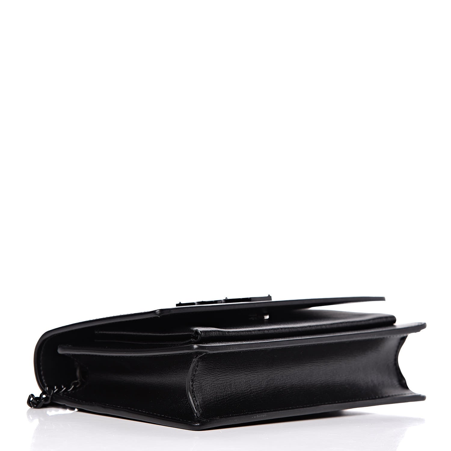 Saint Laurent Calfskin Monogram Sunset Chain Wallet Black 4 of 8