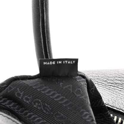 Prada Soft Calfskin Duffle Travel Bag Black 7 of 16