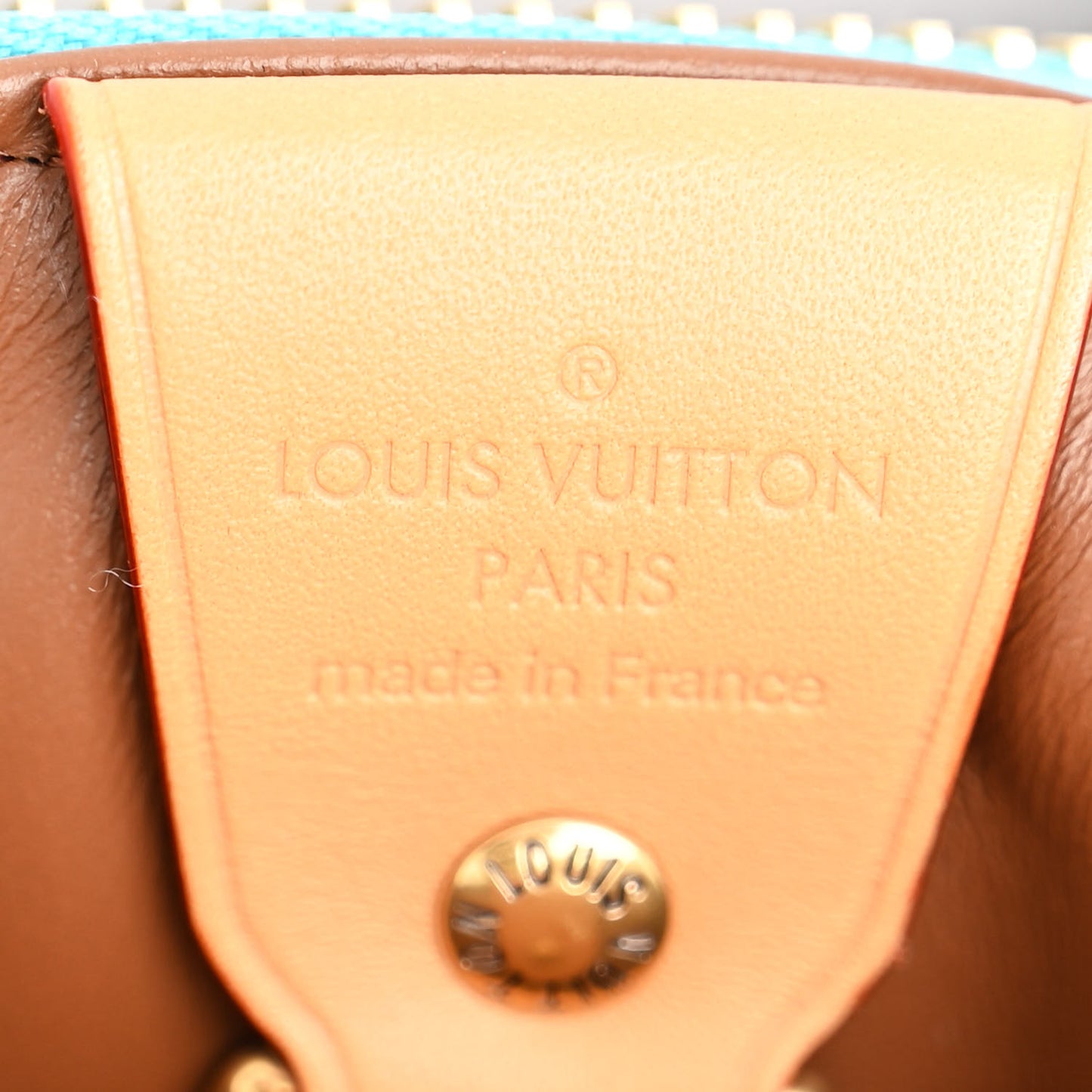 Calfskin Monogram Speedy P9 Bandouliere 40 Turquoise
