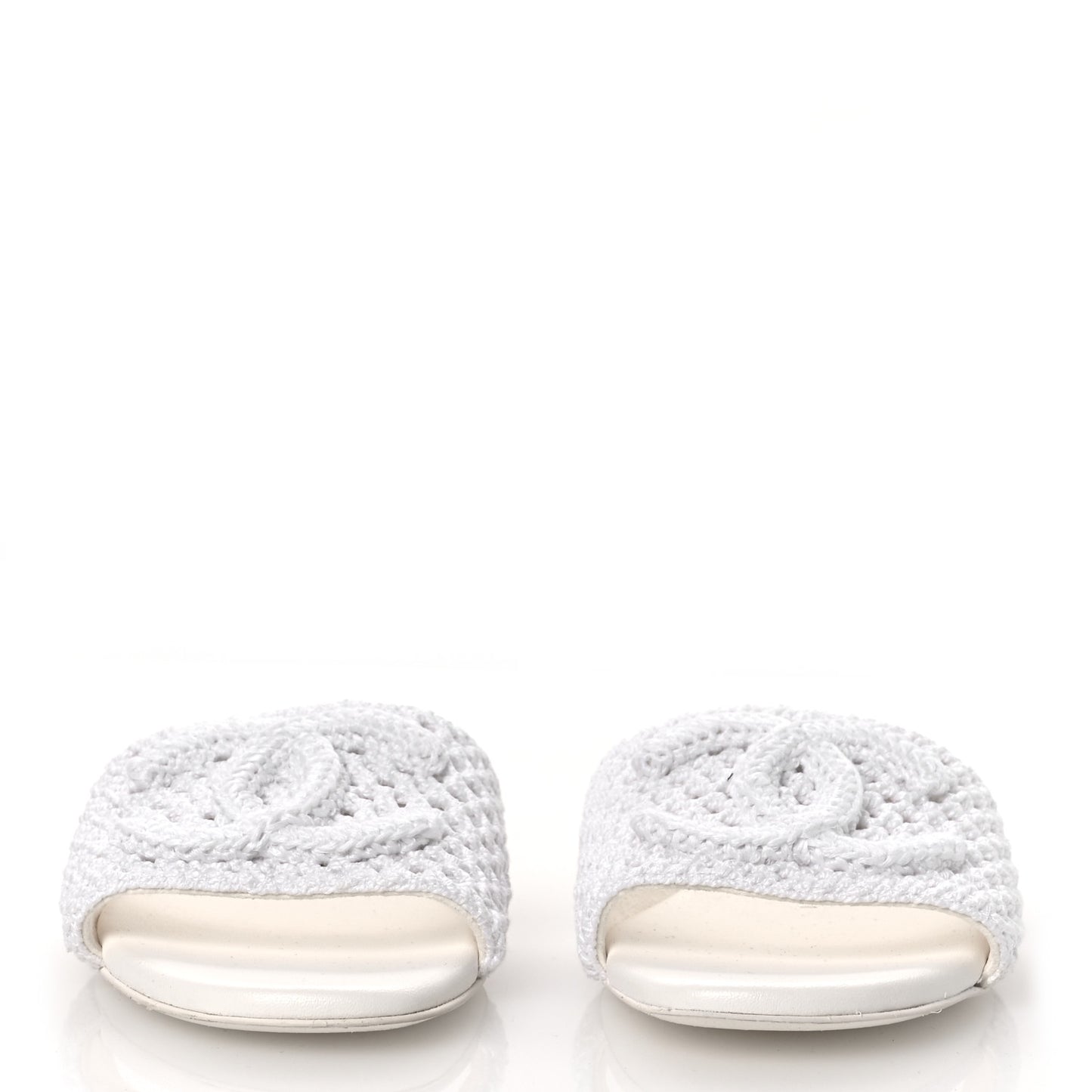 Crochet CC Mules Sandals 38 White
