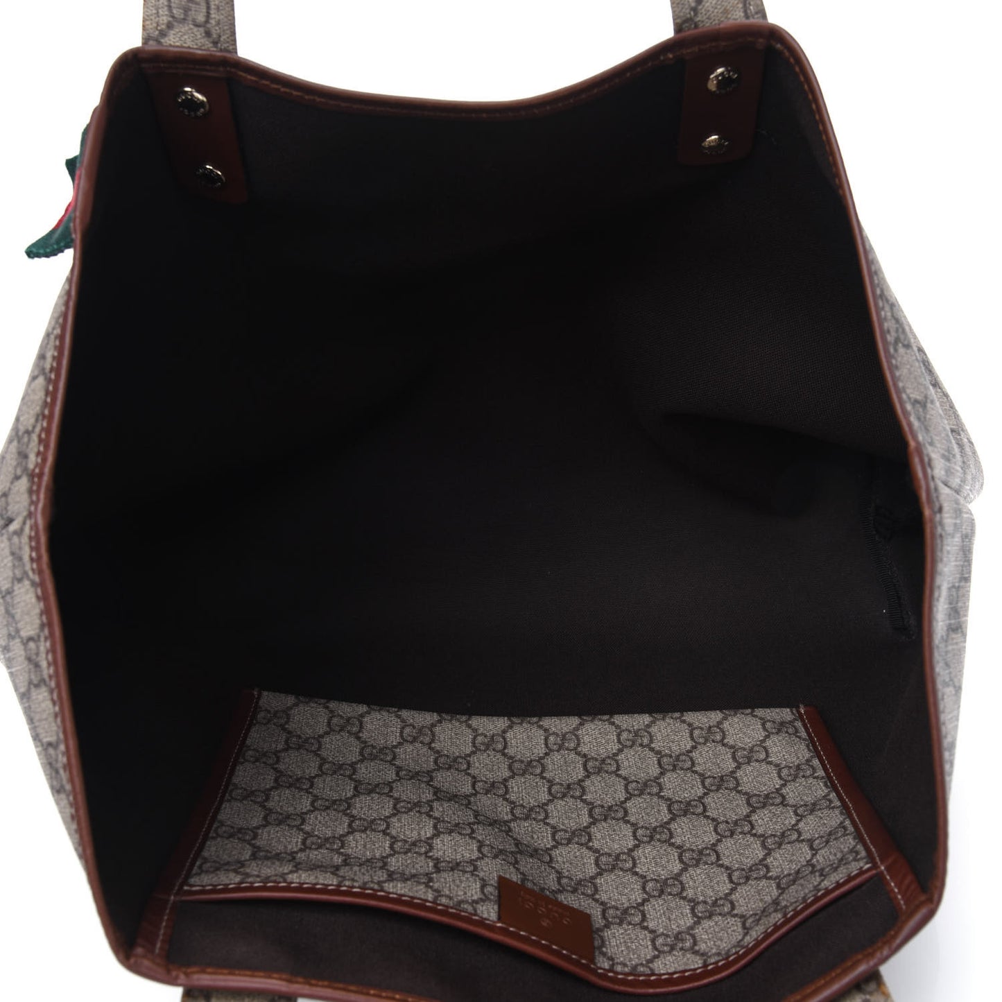 GG Plus Monogram Medium Signature Web Loop Tote Brown