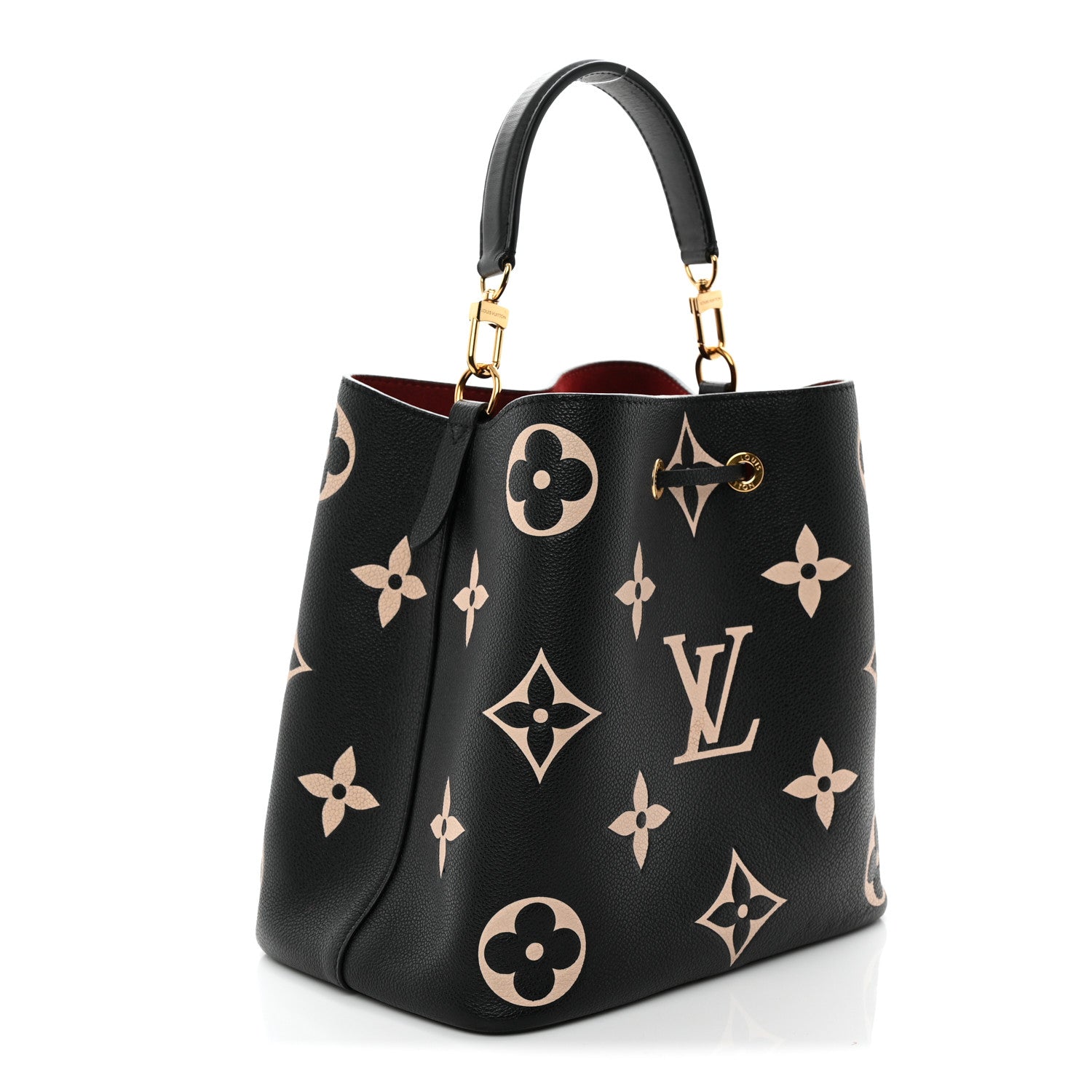 Louis Vuitton Empreinte Monogram Giant Neonoe MM Black Beige 4 of 10