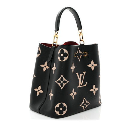 Louis Vuitton Empreinte Monogram Giant Neonoe MM Black Beige 4 of 10