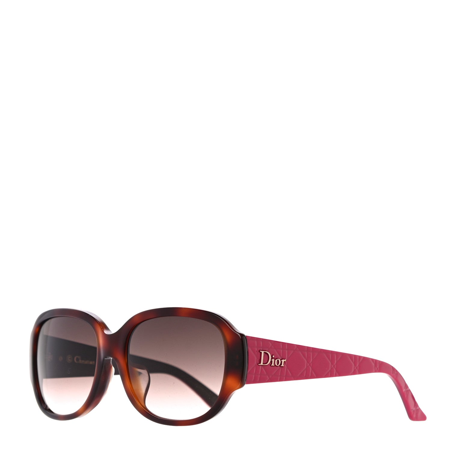 Christian Dior Resin Cannage Lady Dior 2 Sunglasses Havana Pink 1 of 10