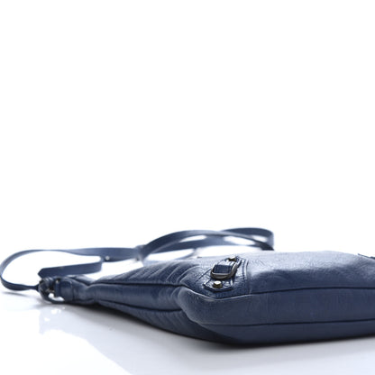 Balenciaga Agneau Classic Hardware Flat Crossbody Bleu Mineral 8 of 16