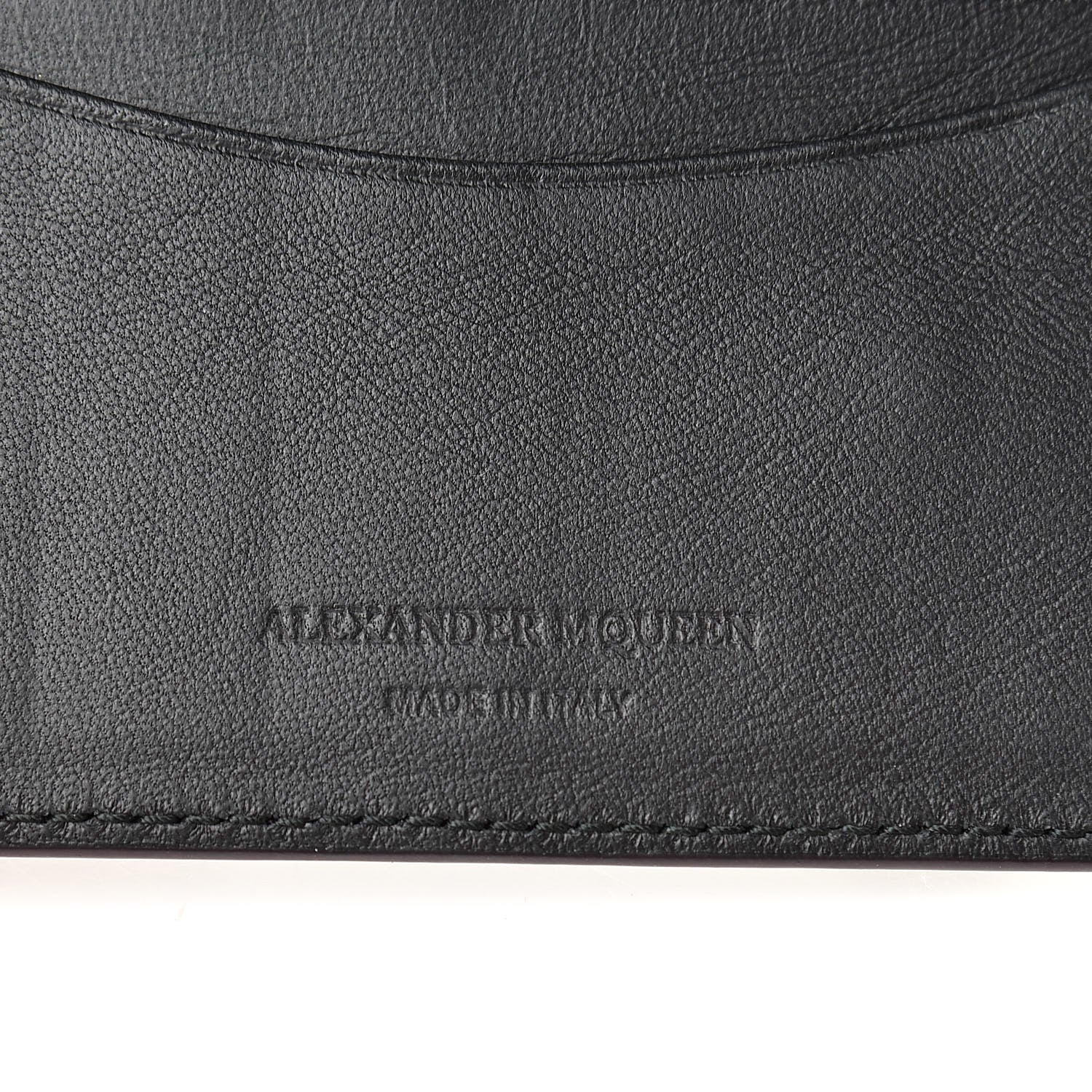 Alexander McQueen Small Grained Calfskin Skull Pocket Organizer Amaranth 6 of 7