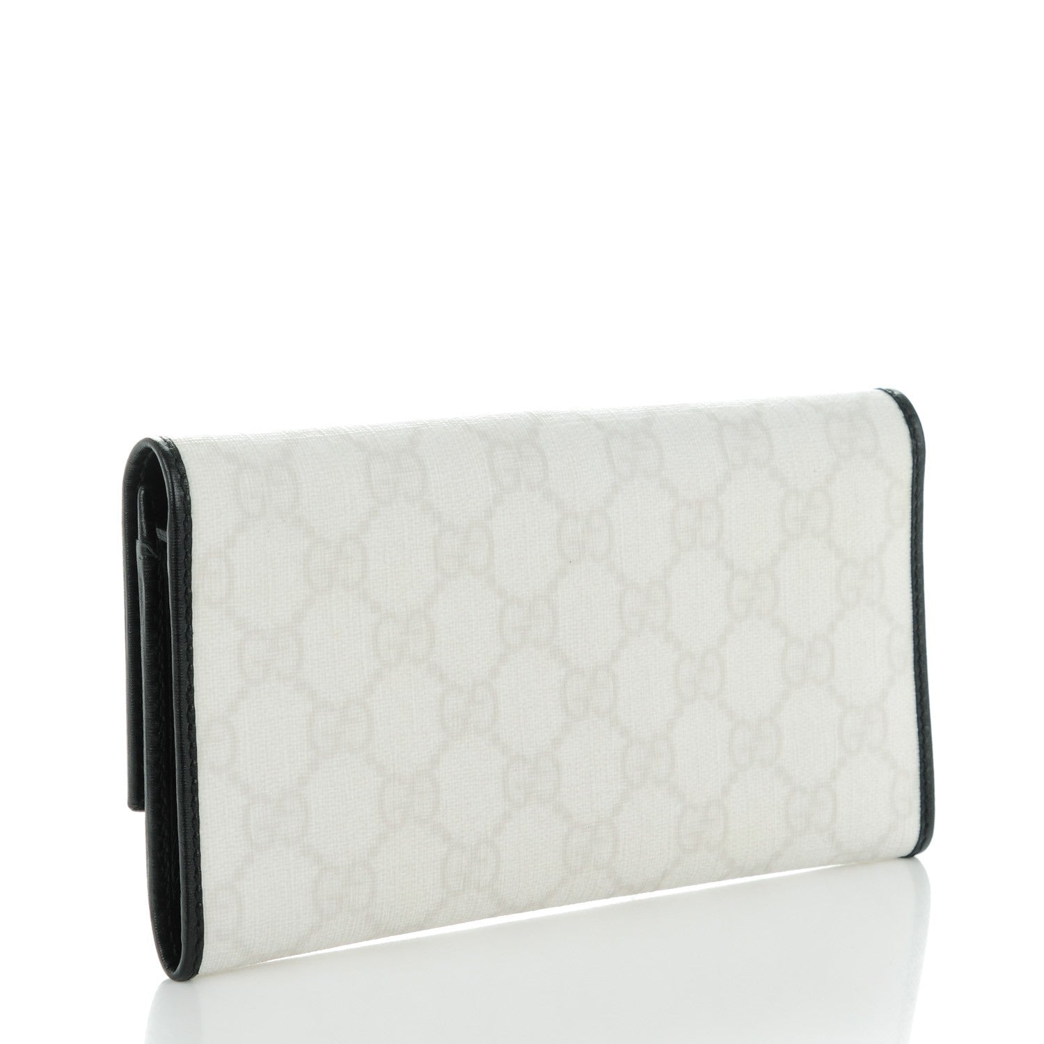 Gucci GG Plus Monogram Joy Continental Flap Wallet White Black 3 of 7