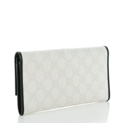 Gucci GG Plus Monogram Joy Continental Flap Wallet White Black 3 of 7