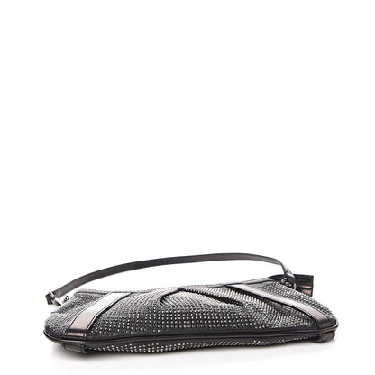 Burberry Calfskin Studded Shoulder Bag Black 4 of 11