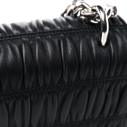 Prada Nappa Gaufre Small Chain Flap Shoulder Bag Black 14 of 16
