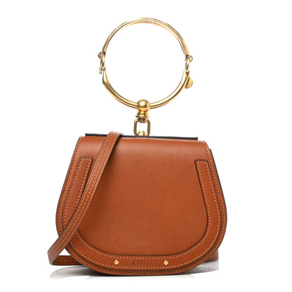 Chloe Calfskin Suede Small Nile Bracelet Bag Caramel 1 of 12