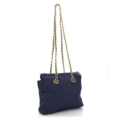 Prada Nylon Tessuto Quilted Shoulder Bag Blue 2 of 10