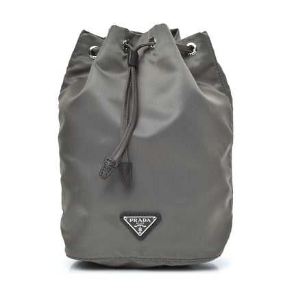 Prada Nylon Vela Drawstring Pouch Argilla 1 of 8