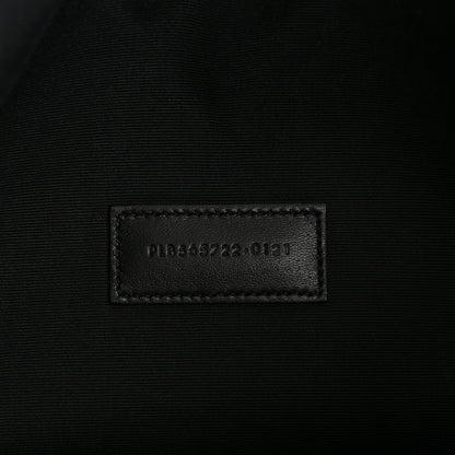 Saint Laurent Raffia Calfskin Rive Gauche Zipped Pouch Naturale Black 7 of 9