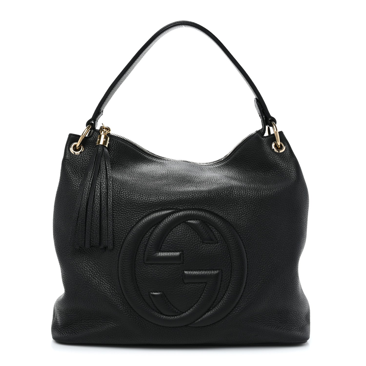 Gucci Pebbled Calfskin Large Soho Hobo Black 1 of 16