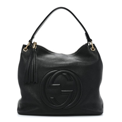 Gucci Pebbled Calfskin Large Soho Hobo Black 1 of 16