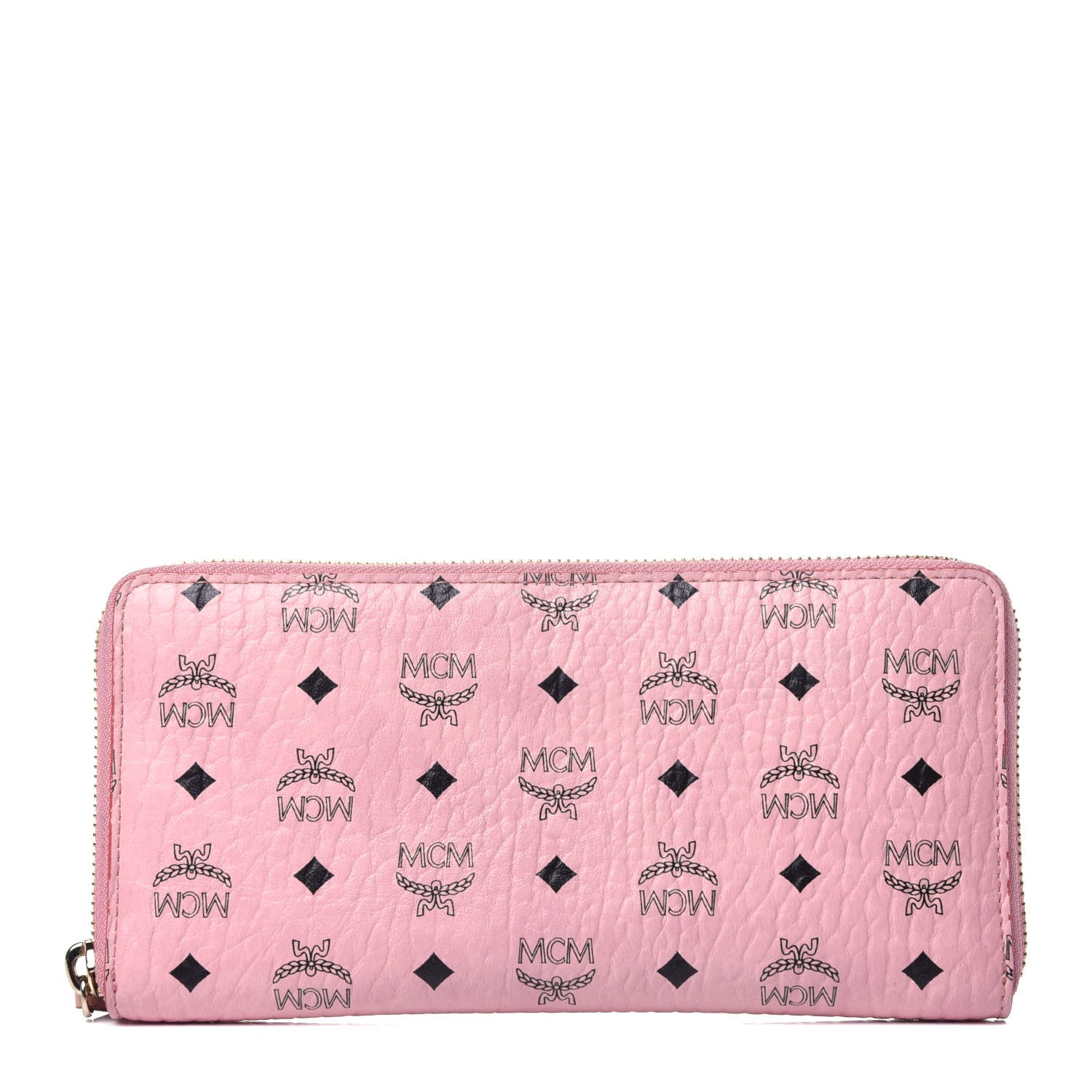 MCM Visetos Large Zip Around Wallet Pink 1 of 11