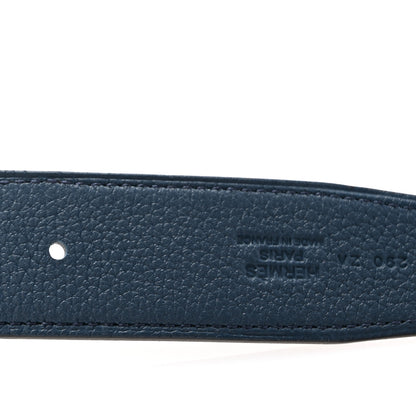 Hermes Box Togo 32mm Au Carre H Belt 100 40 Black Bleu De Prusse 3 of 8