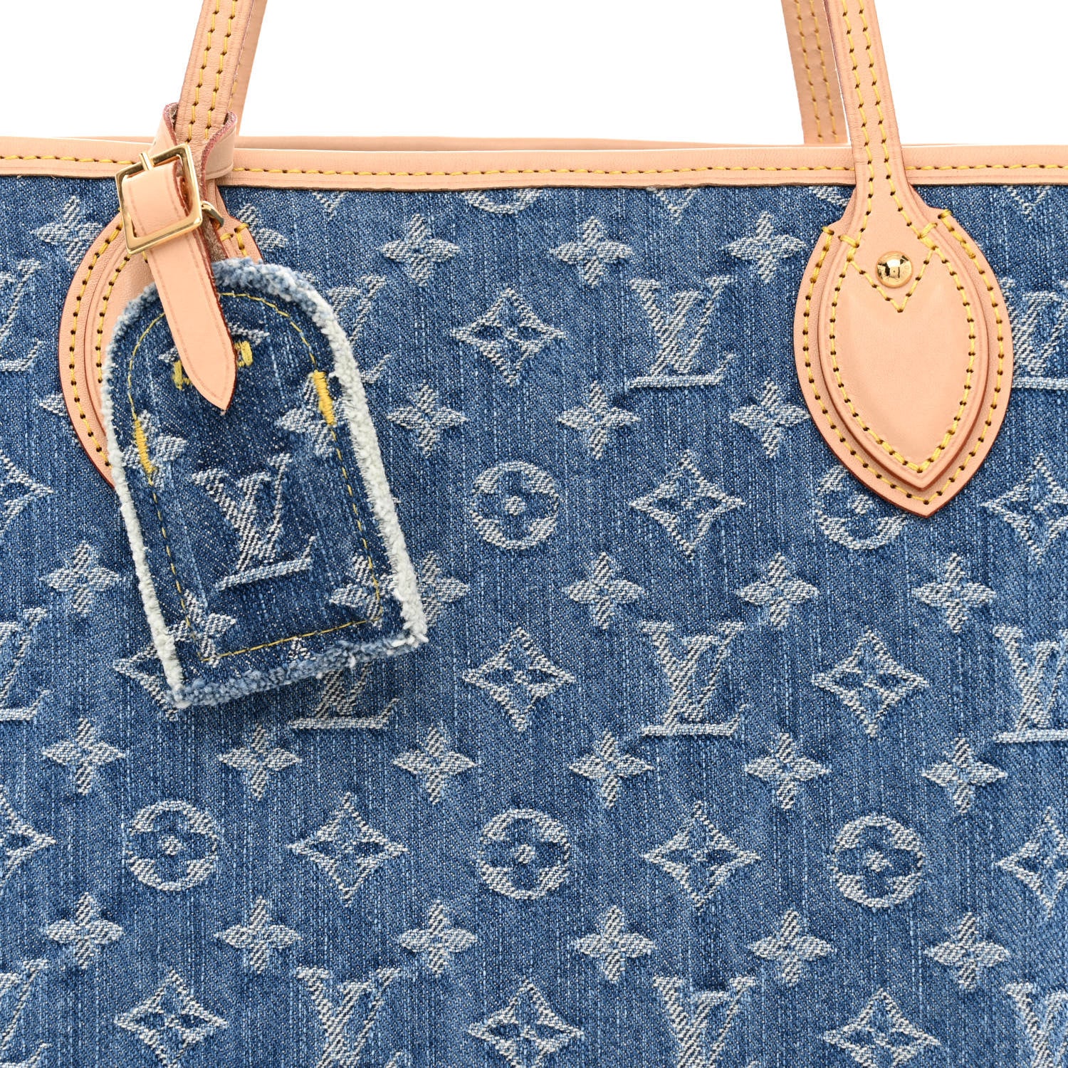 Louis Vuitton Monogram Denim Neo Neverfull MM Blue 8 of 10