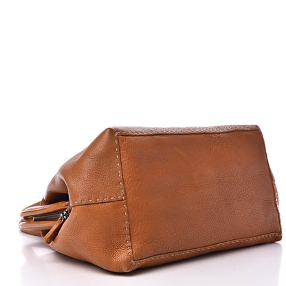 Fendi Calfskin Romano Selleria Adele 1328 Bag Brown 3 of 18