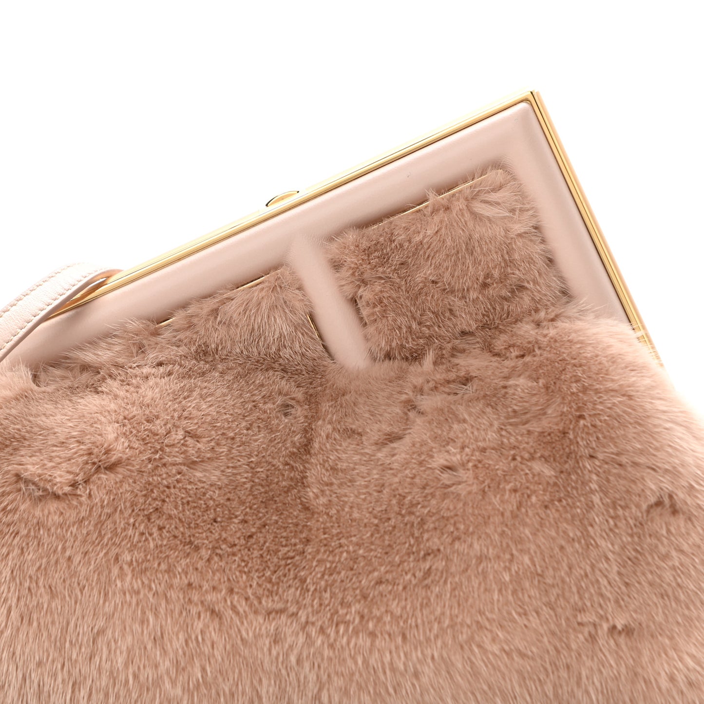 Mink Shiny Nappa Small Fendi First Rosa Plaster