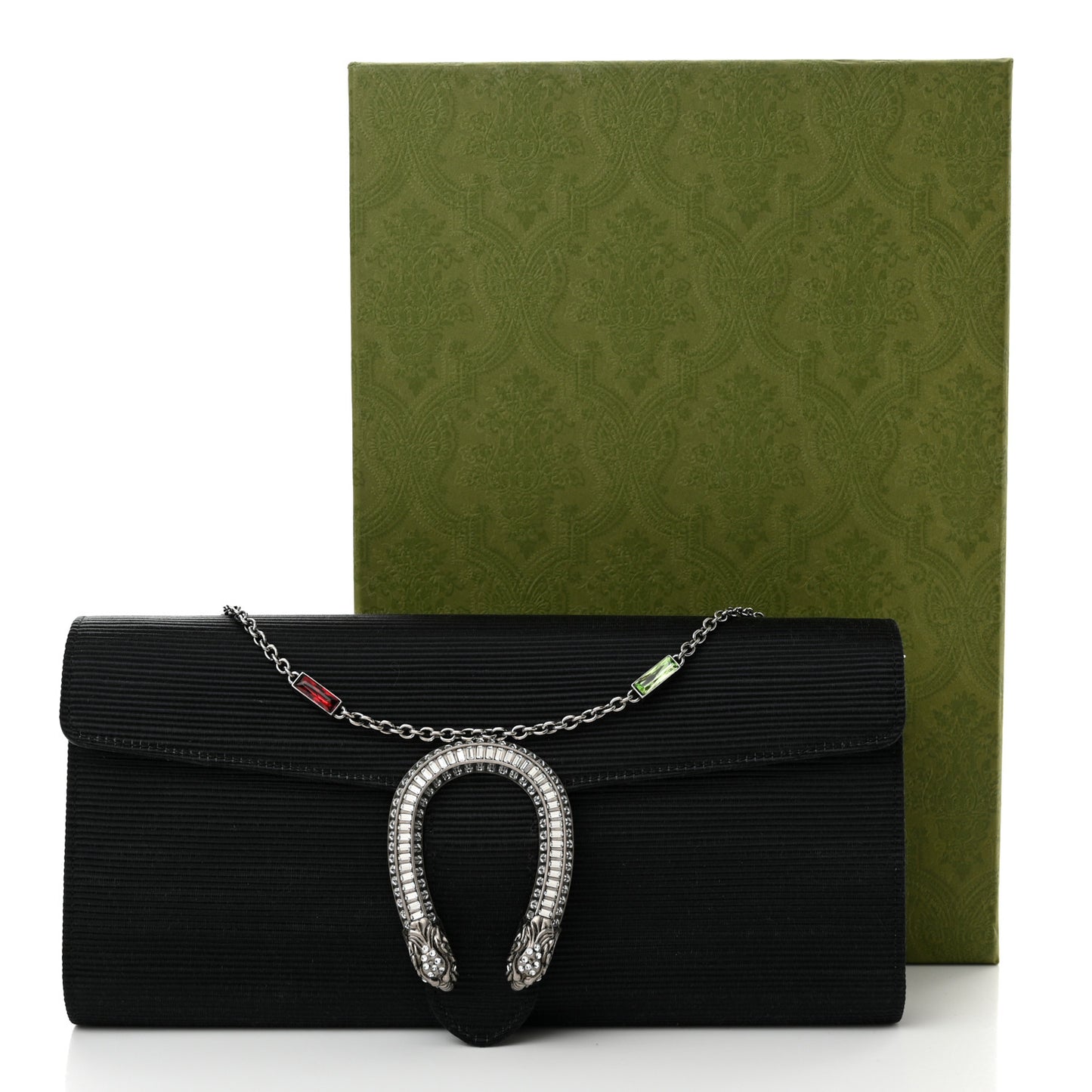 Grosgrain Satin Small Dionysus Shoulder Bag Black