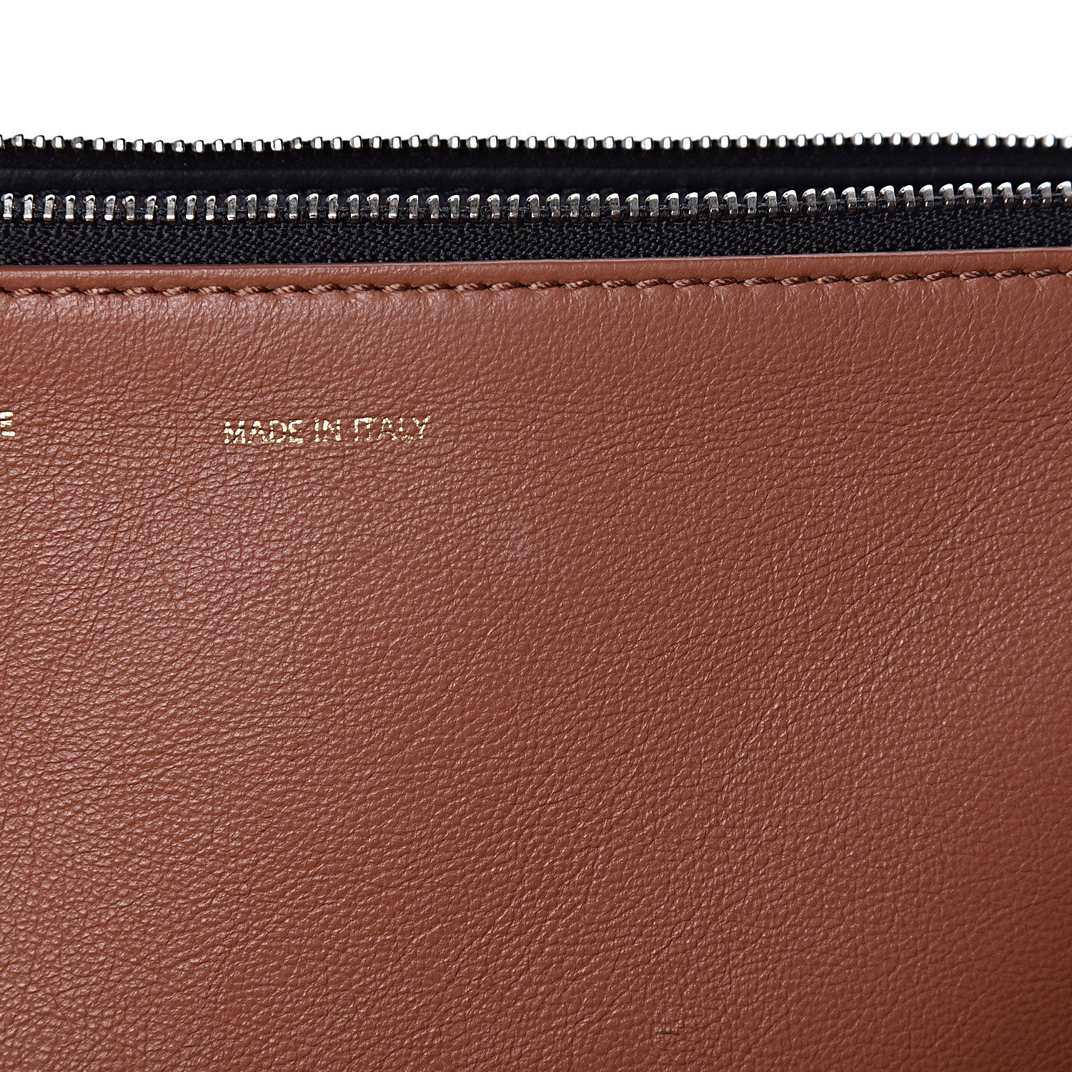 Celine Calfskin Suede Tri-Color Double Zip Trapeze Peach 7 of 12