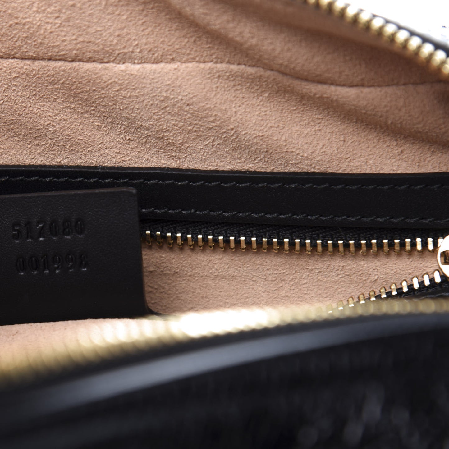 Suede Patent Web Small Ophidia Shoulder Bag Black