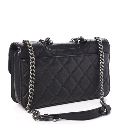 Chanel Goatskin Quilted Medium Perfect Edge Flap Black 2 of 9