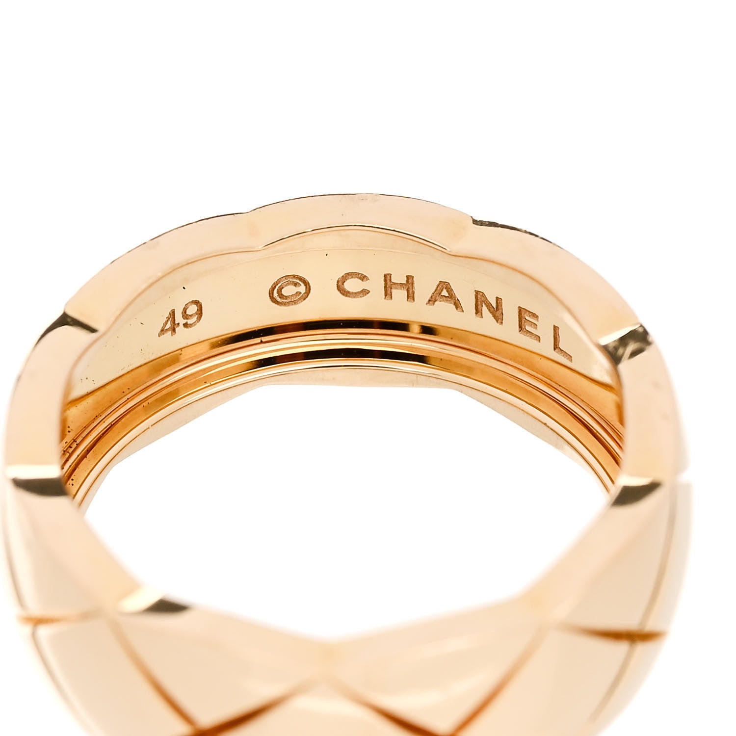 Chanel 18K Yellow Gold Small Coco Crush Ring 49 5 4 of 6
