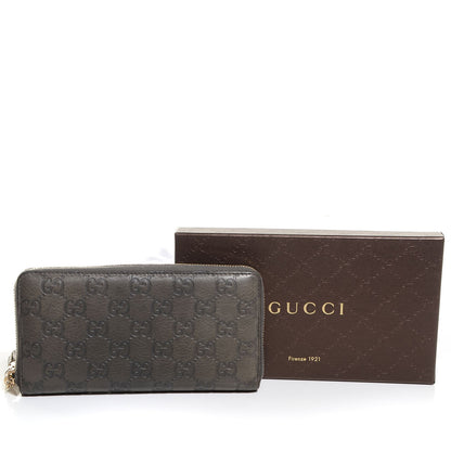 Gucci Guccissima Bamboo Tassel Zip Around Wallet Grey 5 of 8