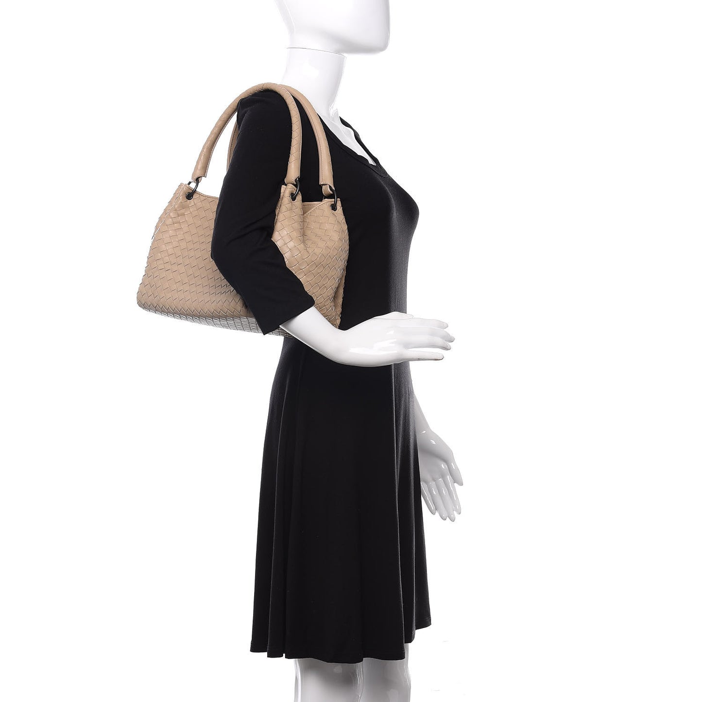 Nappa Intrecciato Medium Parachute Bag Mink