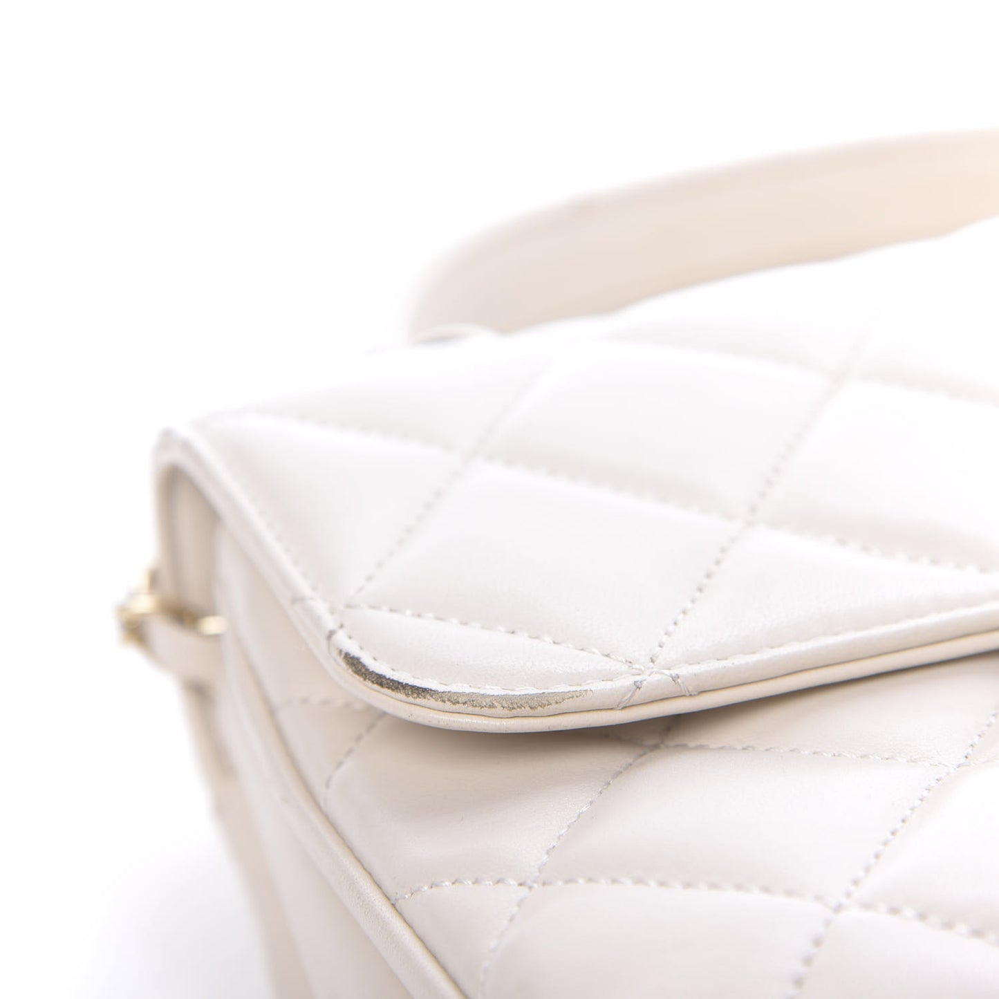 Lambskin Quilted Small Trendy CC Dual Handle Flap Bag Grey