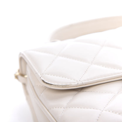 Chanel Lambskin Quilted Small Trendy CC Dual Handle Flap Bag Grey 10 of 16