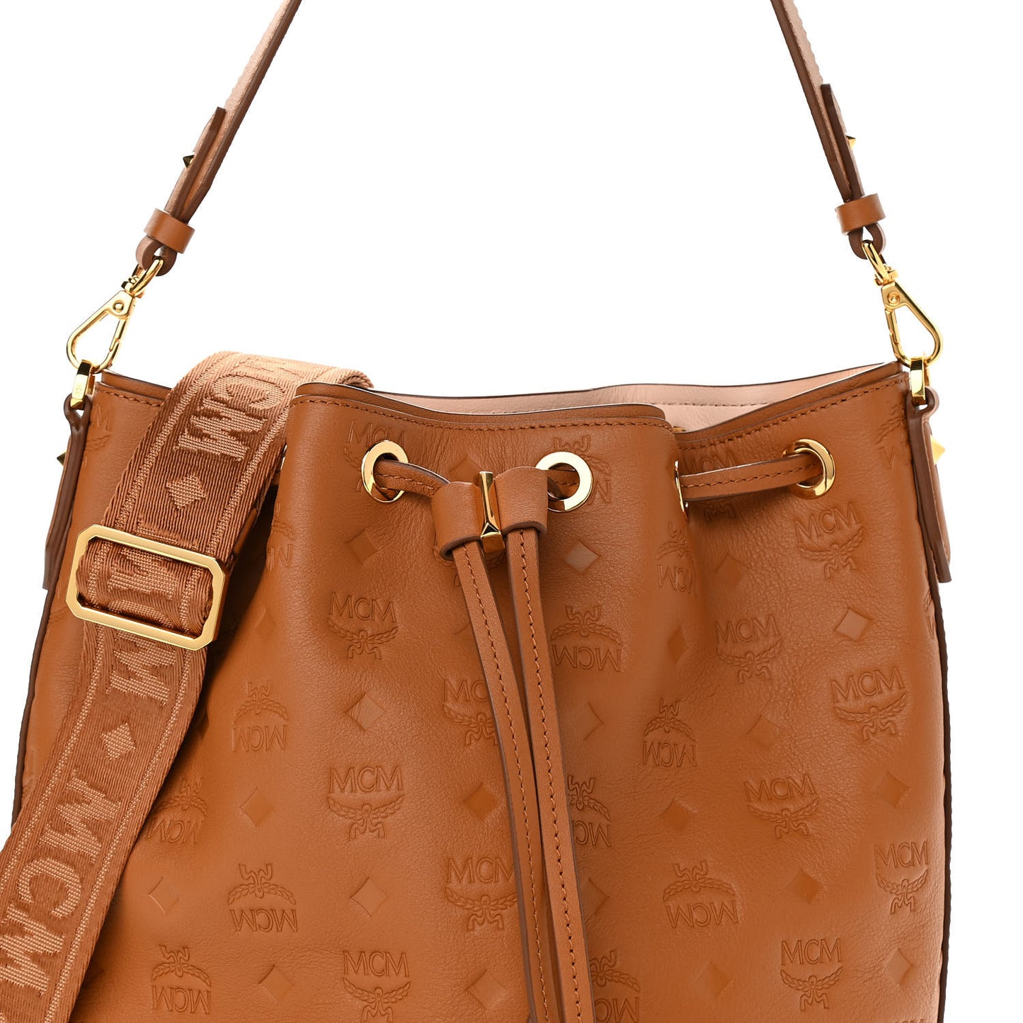 Calfskin Ottomar Monogram Essential Bucket Cognac