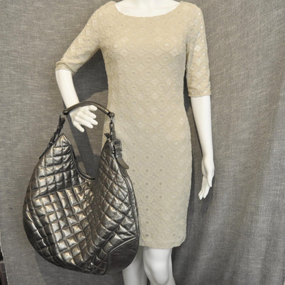 Burberry Leather Quilted Hoxton Hobo Metallic 2 of 9