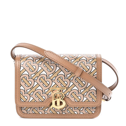 Burberry Calfskin Monogram Mini TB Bag Beige 1 of 9