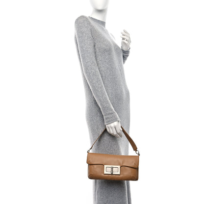 Chanel Lambskin Mademoiselle Chocolate Bar Shoulder Bag Beige 2 of 11