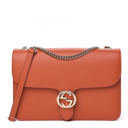 Gucci Dollar Calfskin Interlocking G Shoulder Bag Sun Orange 1 of 9