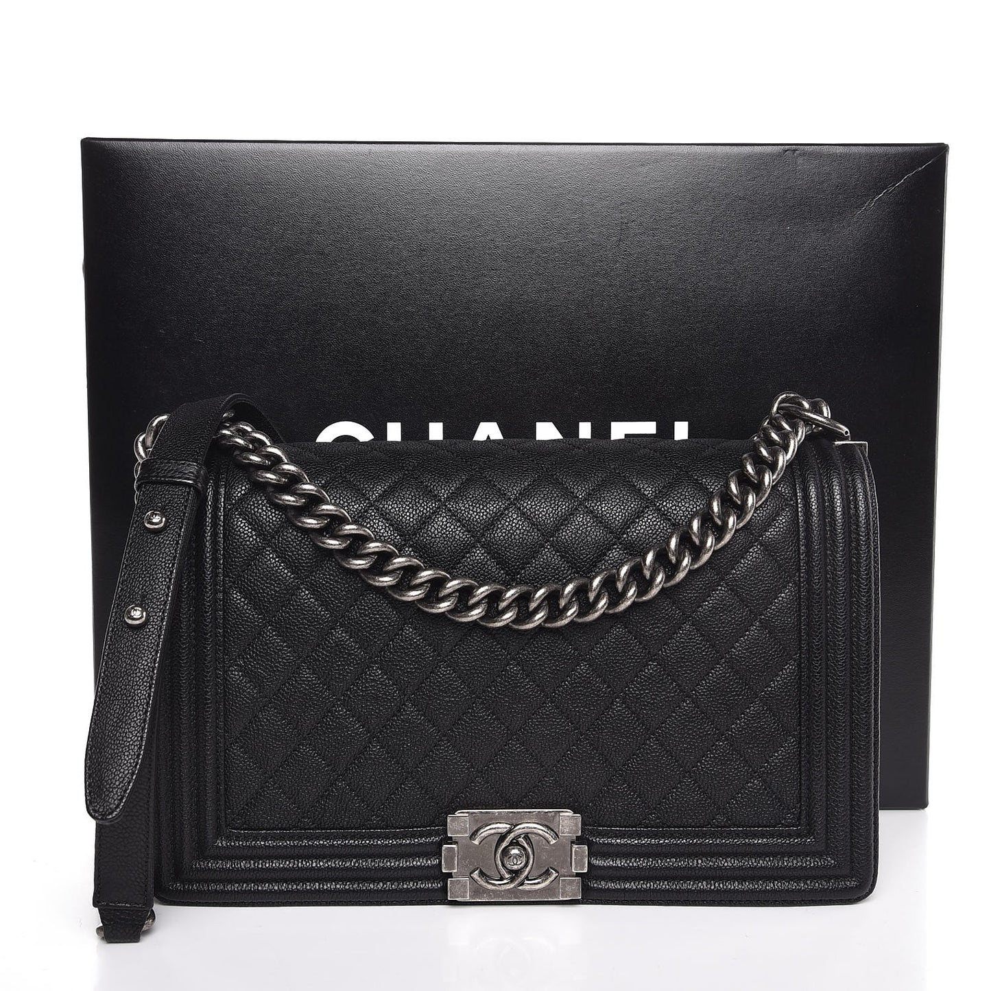Caviar Quilted New Medium Boy Flap Black