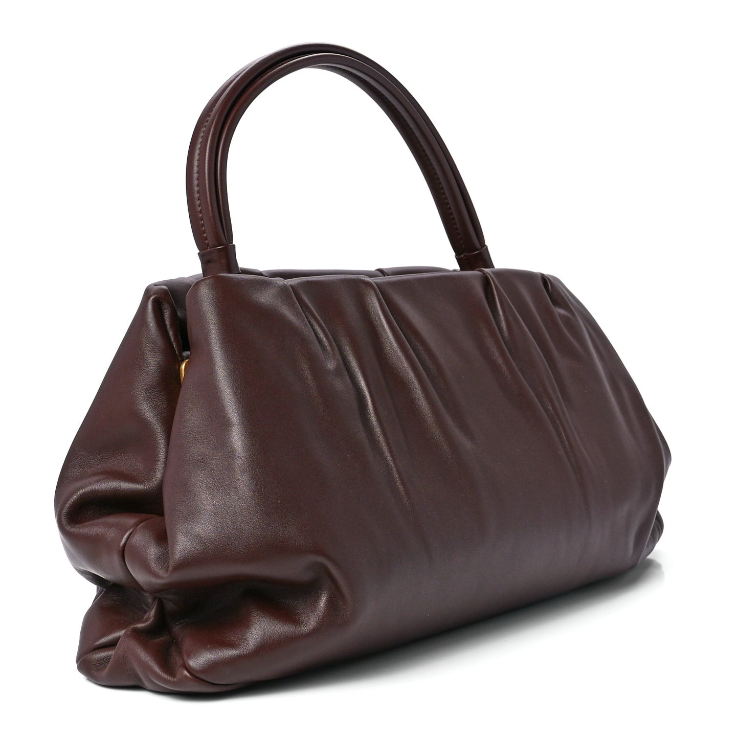 Calfskin Medium Purse Bag Dark Brown