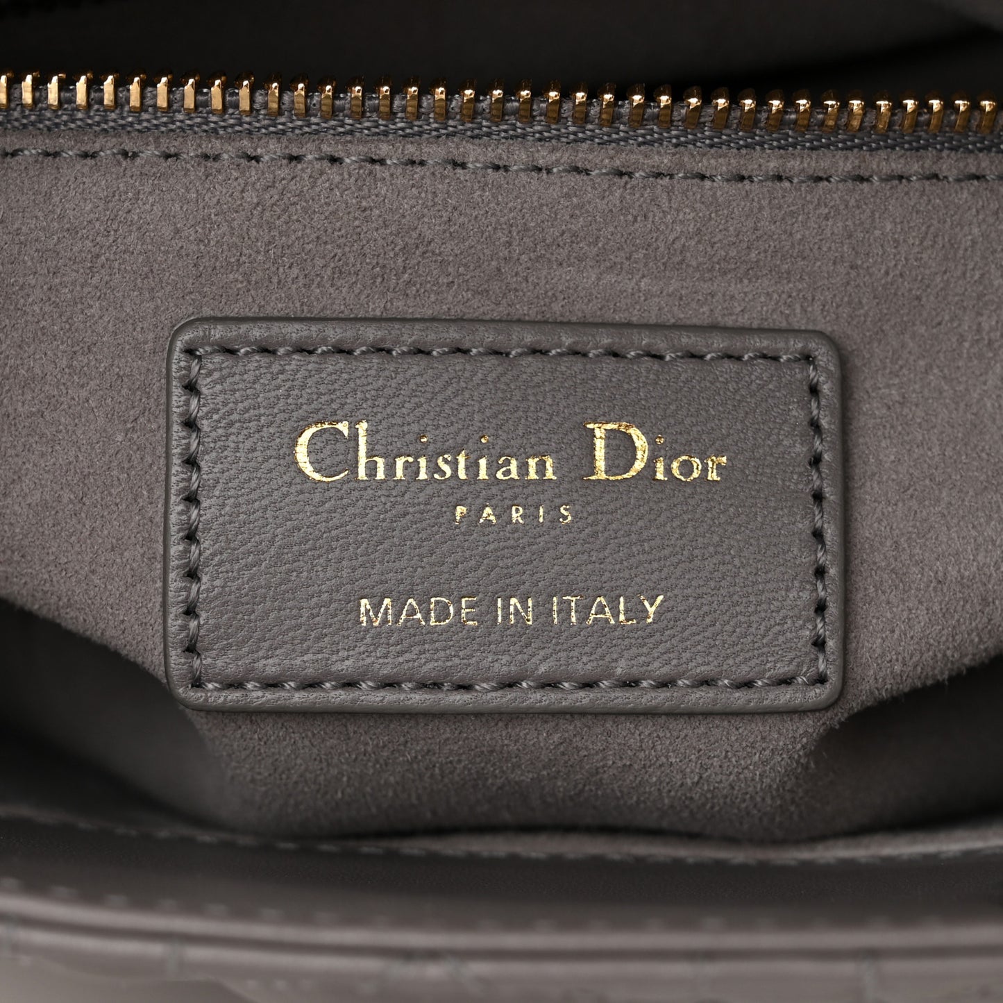 Lambskin Cannage Small My ABC Dior Lady Dior Grey